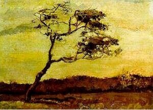 Винсент Ван Гог ранние работы Дерево на ветру  1883г